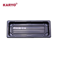 KARYO 1102 Boîte à sushi rectangulaire Emballage alimentaire Conteneur à sushi à emporter Boîte à bento jetable
