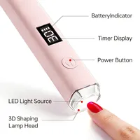 Lámpara UV LED Huizi MINI de 1.5W para Secar Uñas, Portátil con Cable USB, para Gel Semicurado y Adhesivos de Uñas