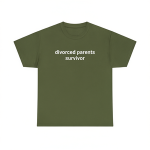 T-Shirt Unisex per Genitori Divorati, Manica Corta, Collo Rotondo, Stampa Serigrafica Promozionale - Product Image 1