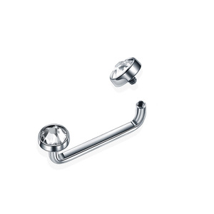 Piercing corporal G23 de titanio con diamantes, joyería, superficie, Barbell, Micro, Dermal - Product Image 3