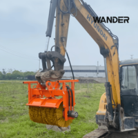 Balayeuse rotative hydraulique de balai d'attachement d'excavatrice, balai rotatoire de brosse
