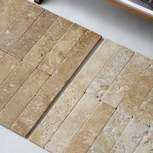 Beige 50*200mm Carreaux de pierre calcaire naturelle Carreaux de mur de sol à longue bande pour cafés Restaurants <span class=keywords><strong>Ardoise</strong></span> - Product Image 2