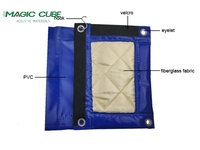 Barrières acoustiques en panneaux recouverts de tissu MQ Industrial, barrières anti-bruit avec isolation phonique imperméable pour les chantiers de construction
