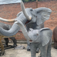 Parque de Vida Silvestre simulación realista elefante electrónico modelo animal de tamaño real
