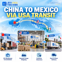 Transitaire Chine-Mexique via les États-Unis, expédition prioritaire multimodale, service DDP porte-à-porte
