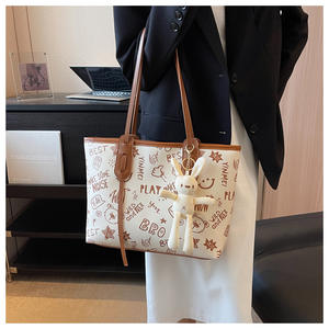 Bolso de mano de gran capacidad de alta calidad para mujer, nuevo bolso de compras de hombro con patrón de grafiti informal, bolsos de mano para el aula - Product Image 2