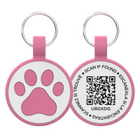 Großhandel benutzer definierte QR-Code Haustier Tag personal isierte Identität ID wasserdichte Silikon Katze Hunde marke