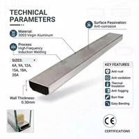 Barre d'espacement en aluminium soudée haute fréquence Usunk 6A pour verre isolant double vitrage IGU