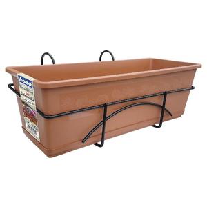 Jardinière de balcon couleur terre cuite 40x17,5x15cm - Product Image 1