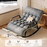 Fauteuil inclinable à bascule, canapé paresseux, chaise à bascule pliable pour une ou deux personnes, avec fonction de massage
