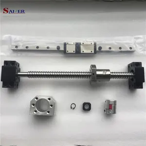 cnc parts linear guide and ballscrew 3205 4005 5005 ball screw and nut and coupling step motor driver