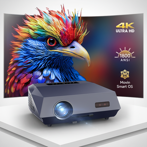 Home <b>Projector</b> 1800 ANSI Lumens Fast TV Auto Focus/Keystone Wi-Fi 6 300 Inch Screen - Product Image 1