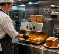 Mesin Pemanggang Roti Konveyor Listrik Stainless Steel Cucina, Peralatan Dapur Katering, Peralatan Panggang Hotel Restoran