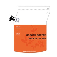 Recyclable Portable Impression Personnalisée Belle Coloré Café Brasseur Filtre Café Sac avec Bec