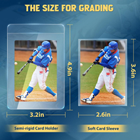 Protège-cartes semi-rigides en PVC Clarity avec fermeture à clip, tailles personnalisées, services d'impression de logo pour cartes de baseball - Votre marque