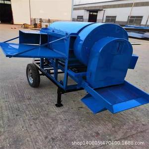 Máquina trilladora de doble eje personalizada, cosechadora eléctrica de granos para trigo, arroz y sorgo, con transmisión de engranajes azul, multifuncional - Product Image 3