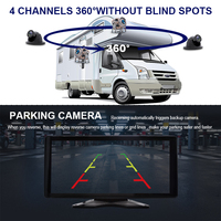 Perekam Video Loop 12v-24V 10,36 Inci 2.5D 4CH Full HD 1080P Layar Sentuh MP5 Monitor DVR Kendaraan untuk Truk Bus
