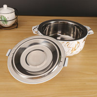 Casserole de Service en Acier Inoxydable 1/2/3/4L, Casseroles Isolantes en Acier Inoxydable, Plat Chaud