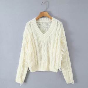 PB & ZA Frauen Herbst New Fashion Dicke Nadel buchse Strick pullover Vintage Langarm Damen Oberbekleidung Chic Tops - Product Image 2