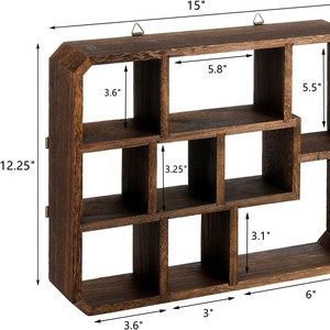 Simple and modern <b>display</b> shelf, <b>wall</b>-mounted <b>display</b> <b>cabinet</b> for figurines and antiques, solid wood new Chinese style teapot - Product Image 4