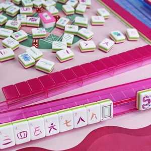 Design Customize Multi-layer Acrylic <b>Mahjong</b> Luxury Red American <b>Mahjong</b> Tiles Acrylic <b>Mahjong</b> <b>Set</b> - Product Image 2
