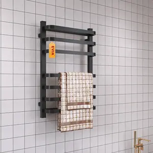 依维娅7干燥棒铝壁挂式黑色浴室电动毛巾架