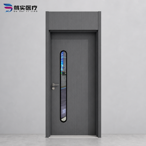 <span class=keywords><strong>Porta</strong></span> Scorrevole Manuale Bianca DUSHI per Camera Bianca Ospedaliera con Pannello Visivo in Vetro Temperato da 5mm, Acciaio Inossidabile, Guarnizioni EPDM, Certificazioni CE ISO - Product Image 3