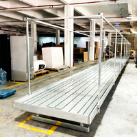 AGG Bancs de pépinière et tables en acier galvanisé à chaud, robustes, pour équipement de semis en serre, avec fonction roulante et capacité de pliage