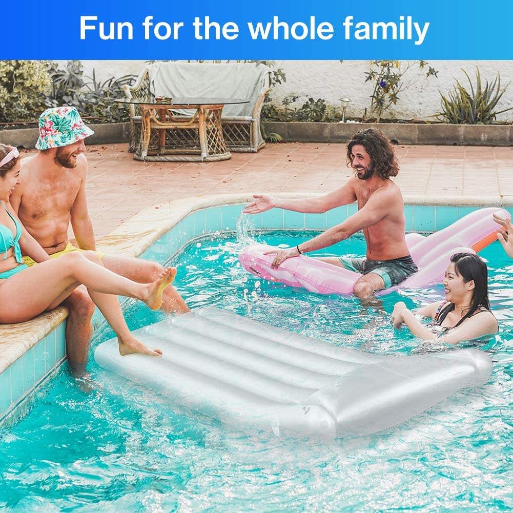 Thick PVC Swimming Floating Bed Inflatable Pool Float LED 15 Customized  Outdoor 90 Home Bed Warehouse Return Swimming Pool Lamp