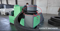 Máquina cortadora de neumáticos de camiones LUODATE, máquina cortadora de anillos de neumáticos para neumáticos de camiones