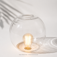 Abat-jour en verre transparent à double extrémité ouverte, de qualité usine, pour remplacement de lampe DIY, pièces d'éclairage
