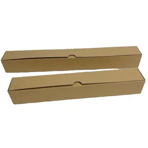 Оптовая продажа, коричневые длинные прямоугольные подарочные коробки из крафтовой бумаги