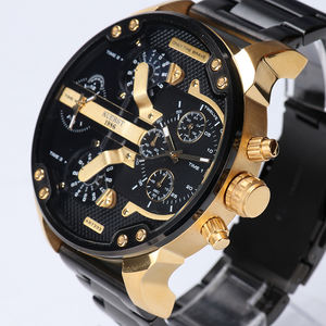 Relojes de Moda para Hombre Relojes de Pulsera de Cuarzo Caja Grande Genial Correa de Acero - Product Image 3