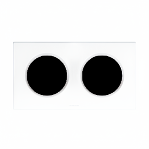 Le mur carré blanc de plaque de recouvrement commutent 2 débouchés avec la distance de centre à centre de 71 mm - Product Image 1