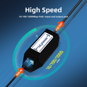 Produk saklar jaringan satu saluran, Repeater POE/Extender 30Watt 100meter jarak transmisi - Product Image 3