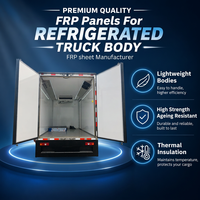 Panneaux sandwich en fibre de verre FRP de qualité supérieure pour carrosserie de camion frigorifique, caisse de camion réfrigéré, carrosserie de camion de transport de marchandises, panneau pour transport de marchandises sèches