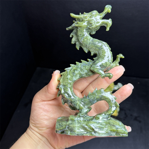 Vente <span class=keywords><strong>en</strong></span> gros de cristaux de guérison, pierres naturelles, artisanat, sculptures faites à la main, Feng Shui, jade Xiuyan, dragon pour la décoration de la maison - Product Image 4