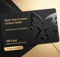 Carte de membre VIP personnalisée de luxe, gaufrée, en PVC mat, carte cadeau d'entreprise en métal, carte à puce intelligente NFC UV pour club et hôtel