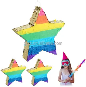 Piñata de estrella de aluminio hecha a mano para fiestas de cumpleaños, celebración infantil, fiesta de Carnaval y eventos similares, celebración y decoración