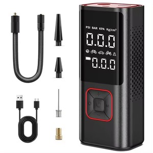 Mini bomba eléctrica portátil para neumáticos, inflador de neumáticos de motocicleta automático inteligente digital para bicicleta, bomba de aire inalámbrica para coche - Product Image 1