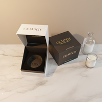 Boîte d'emballage de beauté en papier de qualité supérieure personnalisée, doublure en éponge, laminage mat, boîte noire