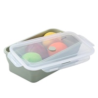 Boîte à lunch pliable en silicone sans BPA, grande capacité, conteneur alimentaire pliable, ODM et OEM