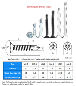 Blister paquet vis en acier inoxydable SS304 tête cruciforme fraisée forage tête hexagonale autotaraudeuse auto-forage vis de <span class=keywords><strong>toiture</strong></span> - Product Image 3