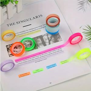 20 Rolls 0.23inch 10-Color Self-Adhesive Waterproof Fluorescent Tabs for <b>Bookmarking</b> & Organization for Students & Professionals - Product Image 4