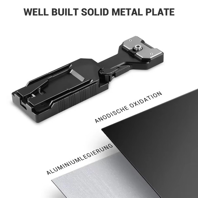 VCT-14 Quick Release Tripod Plate 2169 Aluminum Alloy Camera Mount with 1/4"-20 3/8"-16 Thread Holes Camcorder Rig Accessories