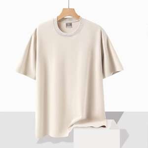 Camiseta de Verano de Marca de Moda de Alta Gama, Algodón Romano de 210g, Sin Costuras, Manga Corta, Diseño Sólido, Ajuste Holgado, Tela de 230g - Product Image 6