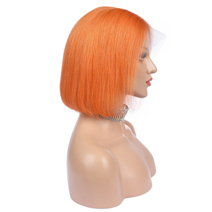Così bella 180 della densità dei capelli umani bob colori <span class=keywords><strong>parrucca</strong></span>, popolare rosa <span class=keywords><strong>blu</strong></span> arancio colori bionda vergine dei capelli Bob <span class=keywords><strong>parrucca</strong></span> anteriore del merletto - Product Image 3