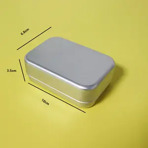 Bathroom Three Layer Full Draining Water Aluminium Tin Soap Box Travel Tin Soap Can Holder