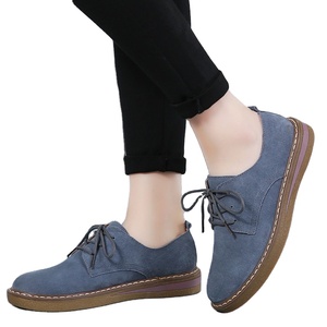 <span class=keywords><strong>Mocassini</strong></span> traspiranti da <span class=keywords><strong>donna</strong></span> in vera pelle di vacchetta primavera in Sole piatta antiscivolo scarpe Casual comode per gli studenti in pelle scamosciata - Product Image 2