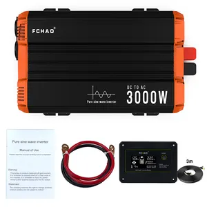 Fchao sine WAVE 1200W 3000W 2500W 1800W DC12V เป็นซ็อกเก็ตอินเวอร์เตอร์ซ็อกเก็ตมาตรฐานสหภาพยุโรป